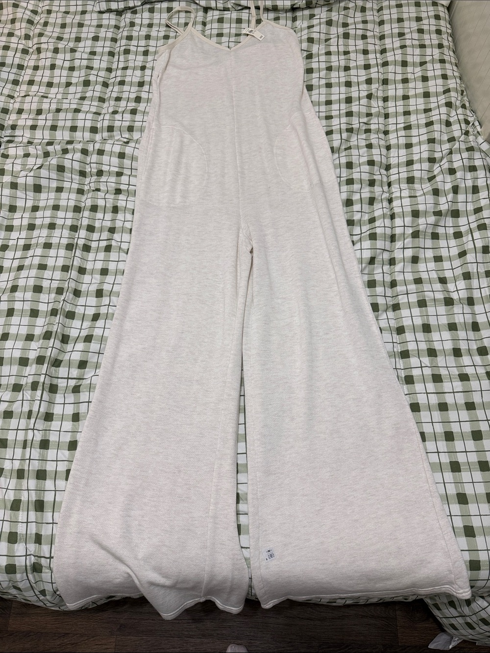 Aerie Women’s Cream Wide-Leg Jumpsuit